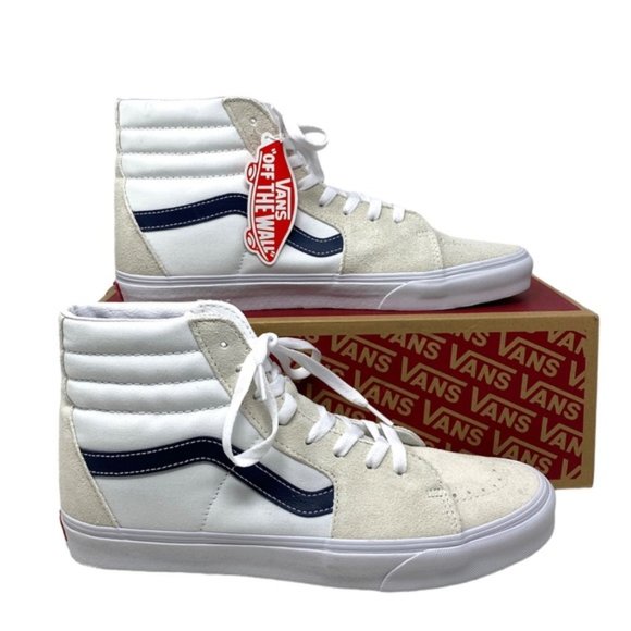 VANS Sk8-Hi Classic Sport Shoes Suede Canvas Sneakers SB White Women VN0A32QG9YG - Picture 3 of 9